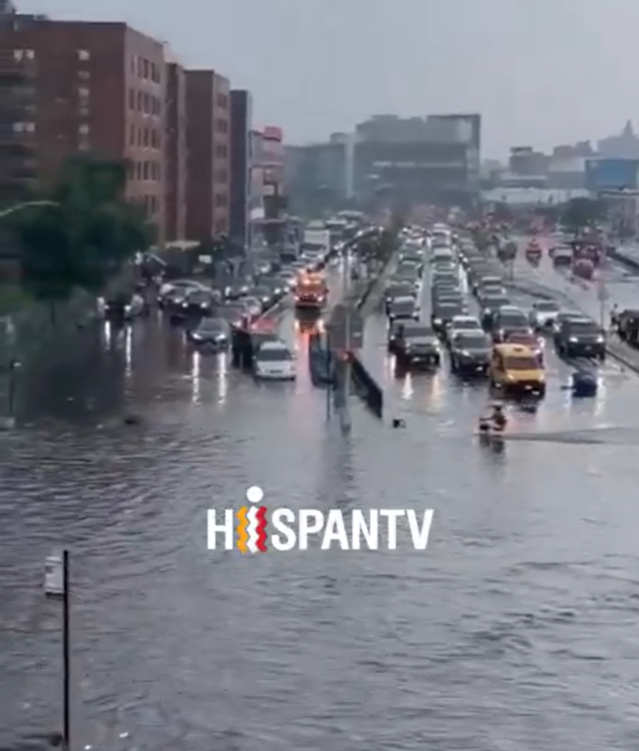Fuerte lluvia genera caos en New Jersey previo a final del Mundial entre España y Argentina