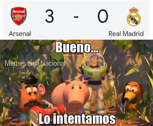¡No perdonan! Los memes que dejó el baile del Arsenal al Real Madrid en Champions League ¡No perdonan! Los memes que dejó el baile del Arsenal al Real Madrid en Champions League