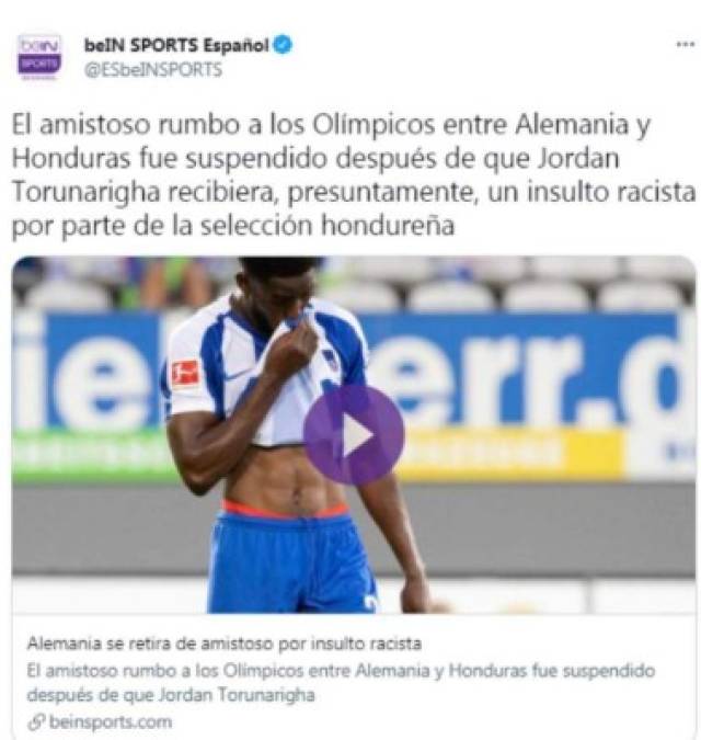 Así reacciona el mundo por los insultos racistas en el partido Honduras-Alemania