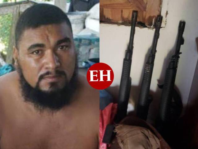 Con arsenal de armas cae ‘El Ruso’, presunto contratista de sicarios en Catacamas, Olancho