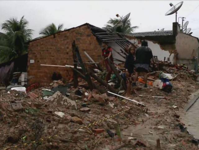 Al menos 34 muertos tras varios días de lluvias en el nordeste de Brasil