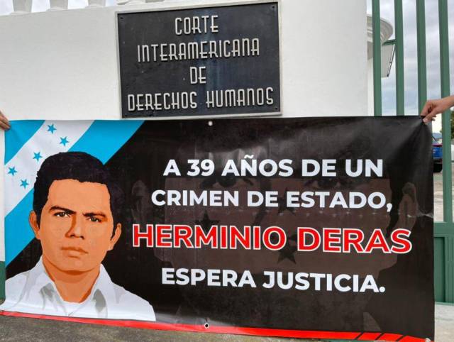 Honduras reconoce responsabilidad total ante la CIDH por caso Deras García