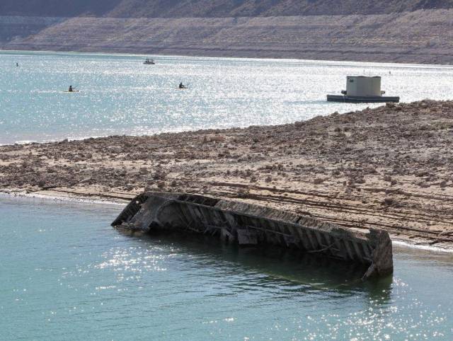 El nivel del agua en el lago Mead está en su punto más bajo desde que se llenó en 1937.