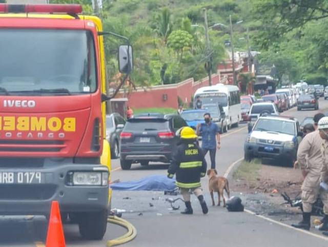Un muerto deja accidente vial en la carretera hacia Valle de Ángeles