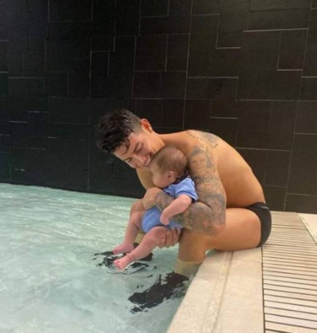 Las tiernas fotos de James Rodríguez junto a su hijo Samuel que enternecen las redes