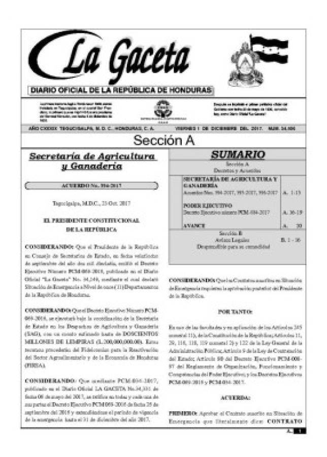 Publican en el Diario Oficial La Gaceta decreto de Toque de Queda