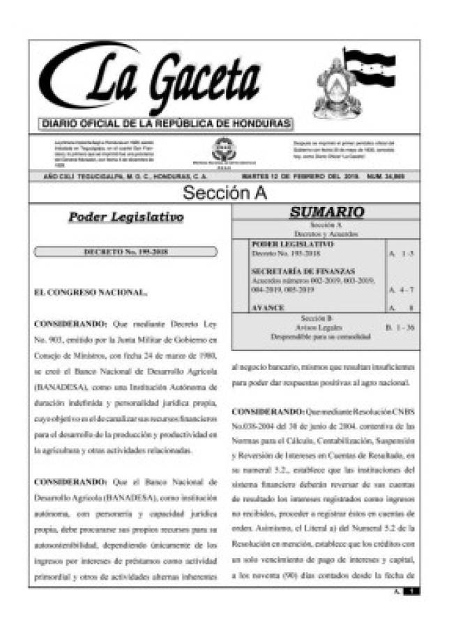 Decreto ordena dispensa de intereses a 16 mil morosos de Banadesa