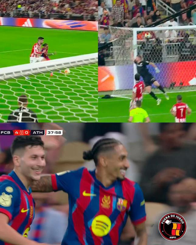 Polémica del Barcelona, jugador es captado en su celular en pleno partido y festín de goles