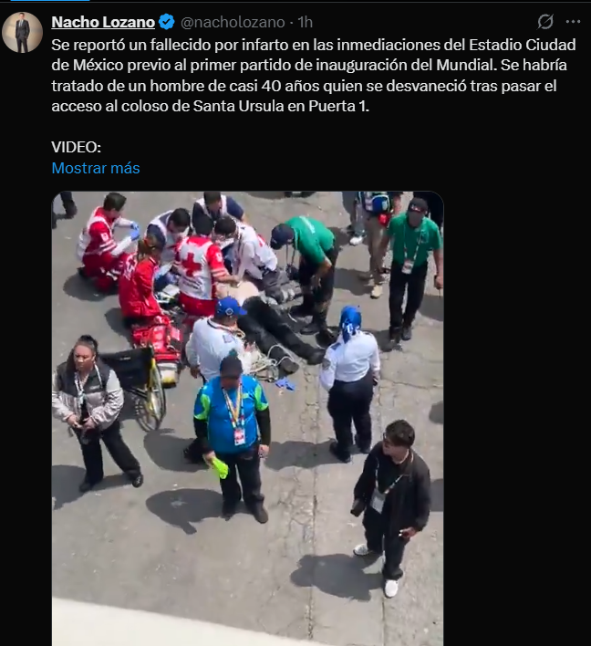 ¿Quién es el aficionado muerto en el estadio Azteca en pleno arranque del Mundial 2026?
