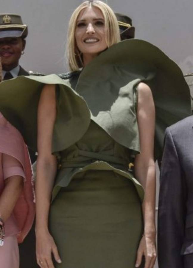 Su elegante vestido fue comparado con un repollo. Foto: Twitter.