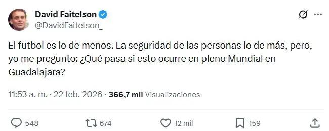 ¿Se jugarán partidos del Mundial 2026 en México tras caos por muerte de El Mencho?