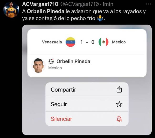 Memes despedazan a México tras derrota contra Venezuela en Copa América 2024