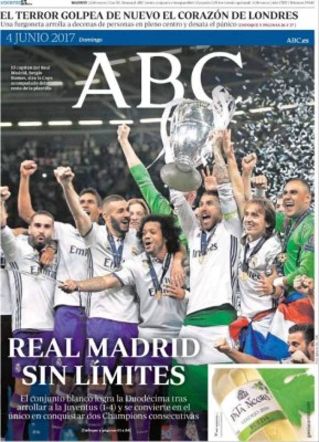 'Son leyenda': la prensa española alaba al Real Madrid por su 'Duodécima'