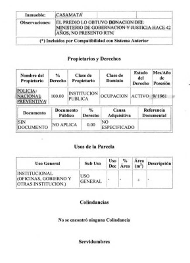 Honduras: En el Instituto de la Propiedad inicia búsqueda de escritura de Casamata