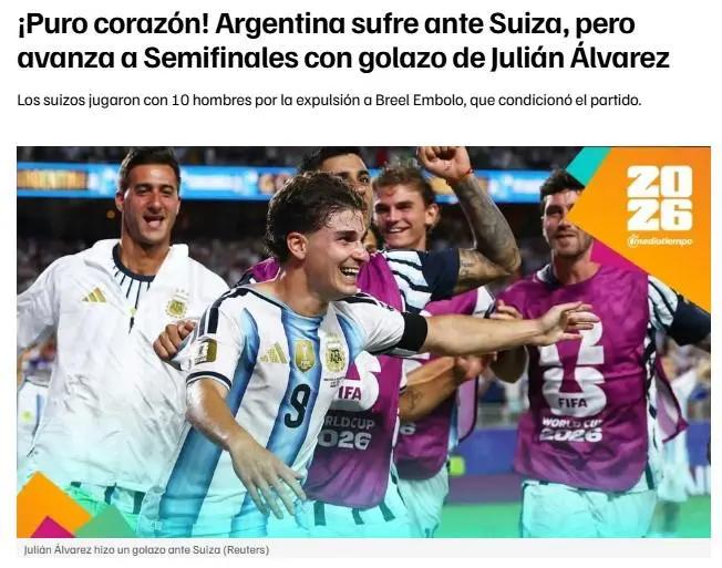 Lo que dicen los medios tras polémico triunfo de Argentina sobre Suiza para avanzar a semis