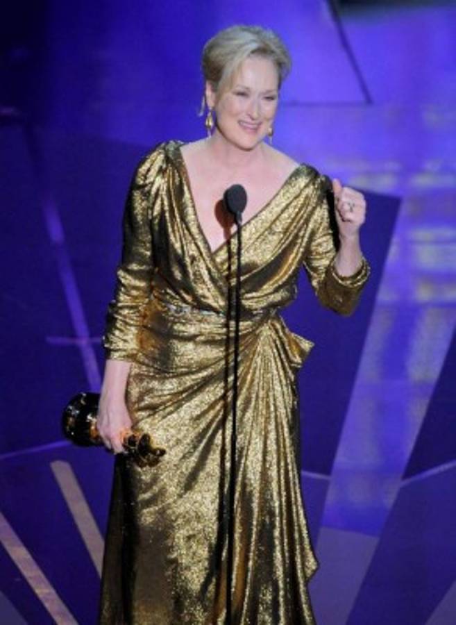 La elegante Meryl Streep un ícono de la moda en los Oscar 2017