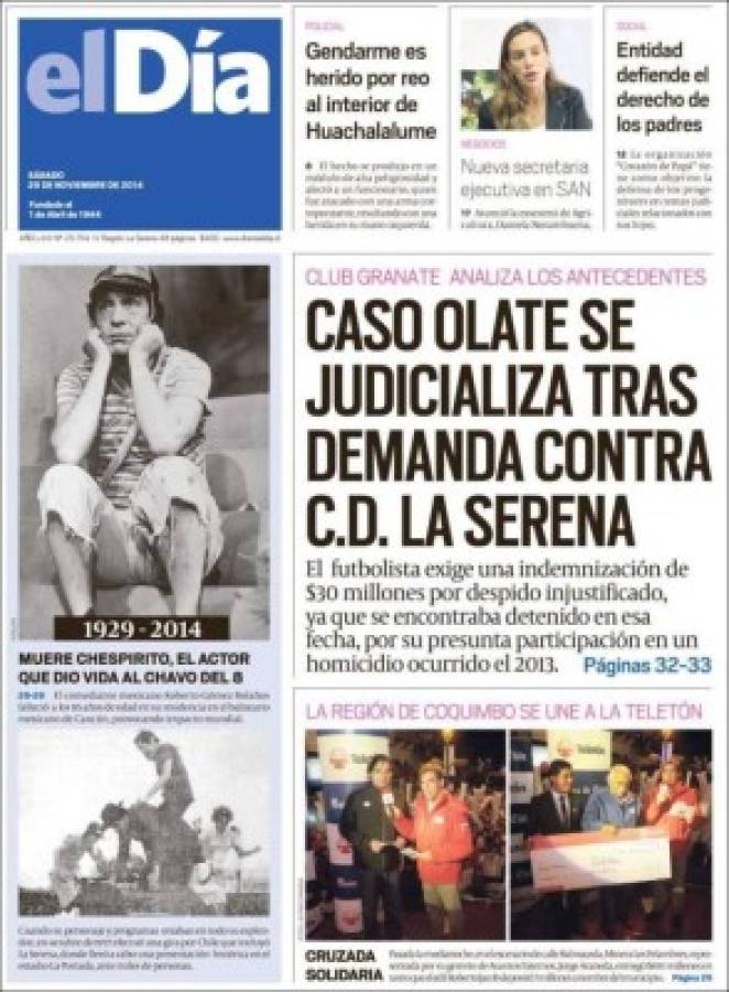 Muerte de Chespirito acaparó portadas de diarios