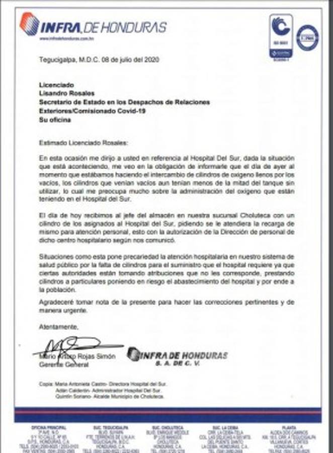 Intervienen Hospital del Sur tras denuncias de mal manejo del oxígeno