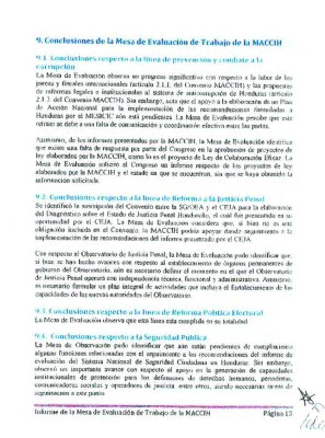 Mesa evaluadora insta a renovar convenio que da origen a Maccih