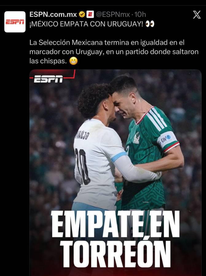 Vergüenza No pueden con Conmebol: Reacción de la prensa tras empate de México vs Uruguay