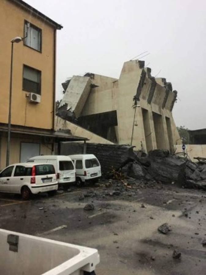 Varias 'víctimas' por derrumbe de puente en autopista italiana en Génova