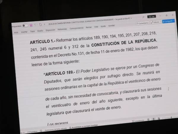 Artículos reformados de la Constitución de la República que eliminar la Comisión Permanente.