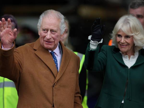El rey Carlos III y su esposa, Camila, en las celebraciones por su cumpleaños este martes.