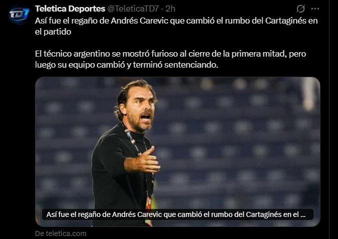 Lo que publicaron los medios de Costa Rica tras eliminación de Cartaginés a Motagua