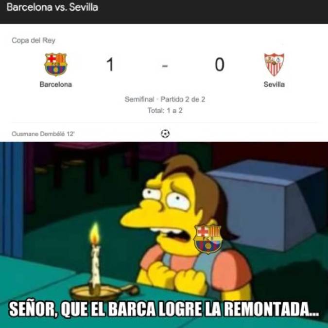 Los divertidos memes que dejó la dramática remontada del Barcelona ante el Sevilla