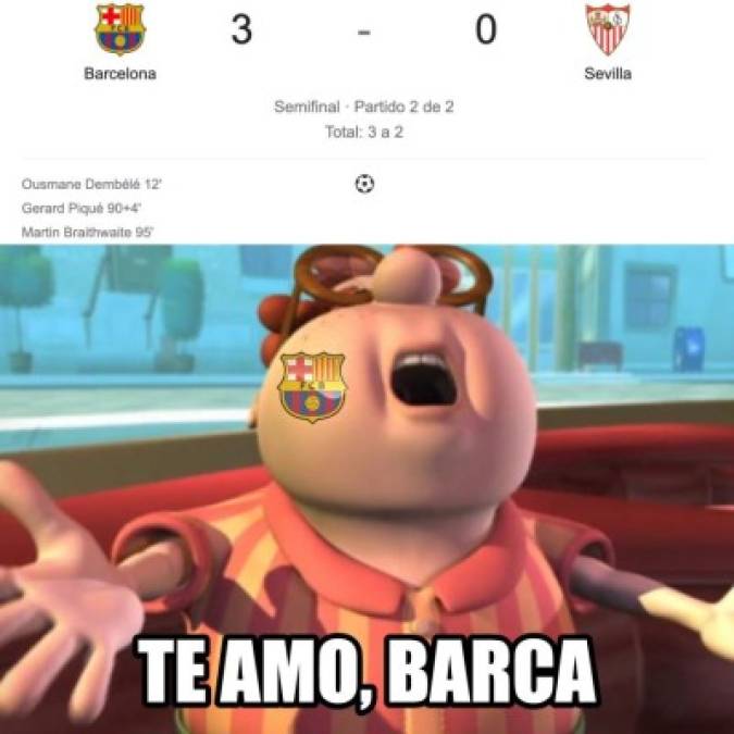 Los divertidos memes que dejó la dramática remontada del Barcelona ante el Sevilla