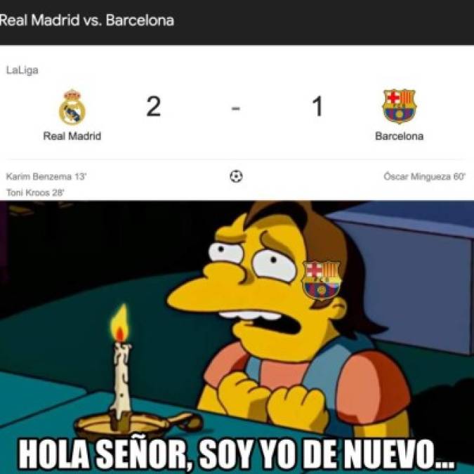 Memes destrozan a Messi y el Barcelona tras derrota en el clásico ante Real Madrid