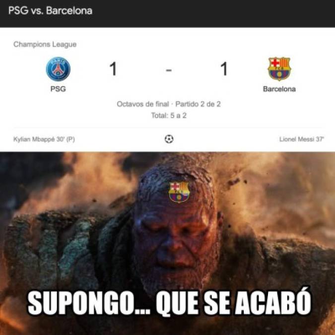 Con memes destrozan a Messi y el Barcelona tras nueva eliminación en Champions