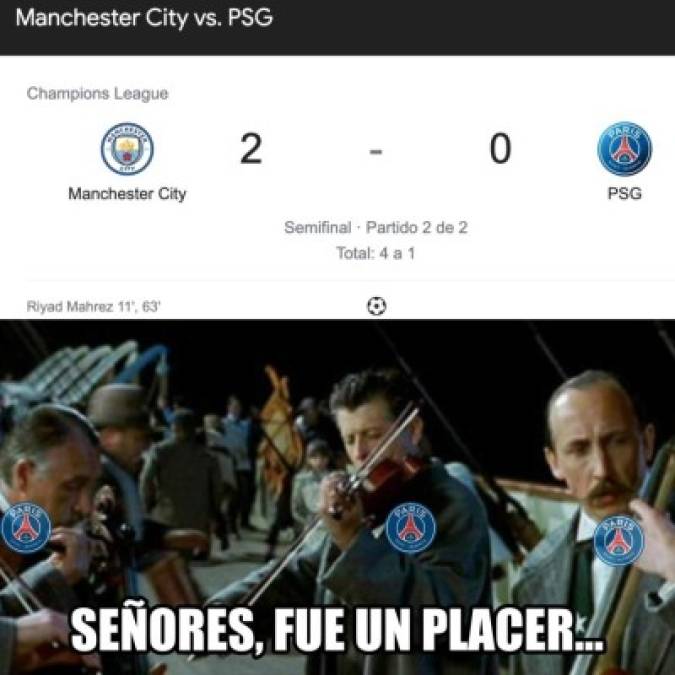 Memes destrozan a Neymar y el PSG tras eliminación de la Champions ante el City