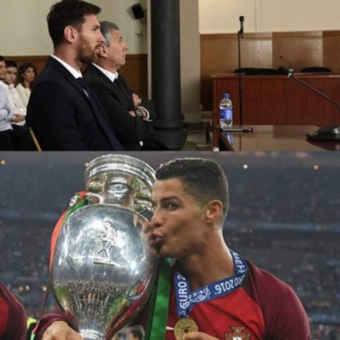 Los creativos memes de CR7 campeón vs Messi