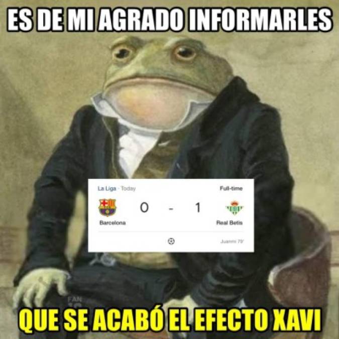 Memes no perdonan al Barcelona y Xavi tras derrota ante el Betis