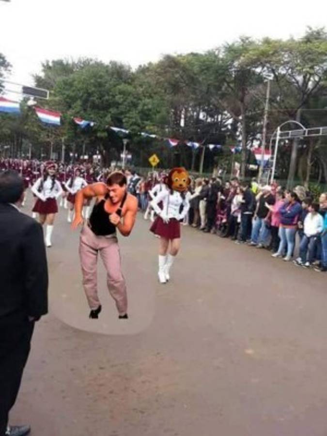 Foto del perro en desfile se vuelve viral en redes sociales