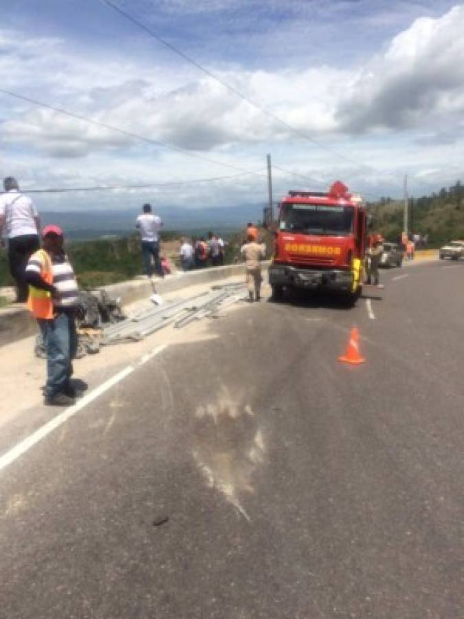 Honduras: Dos muertos en accidente de tránsito en Cuesta de la Virgen