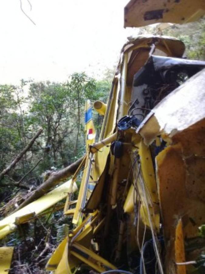 Encuentran cuerpo del piloto de la nave fumigadora en la zona boscosa del Lago de Yojoa