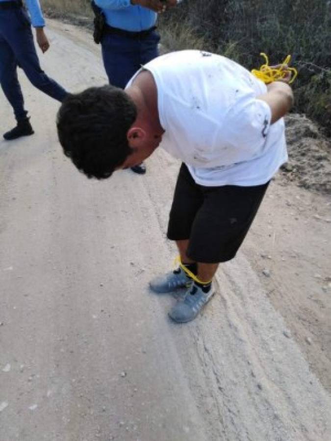 El hombre fue encontrado con vida en una calle solitaria de la aldea Cofradía, carretera a Olancho.