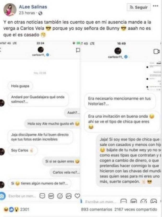 Chica trans asegura que el jugador mexicano Carlos Vela la pretendió en Facebook