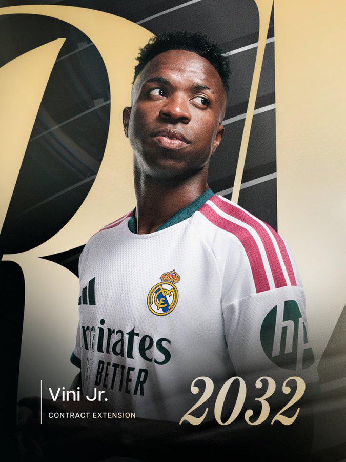 Vinícius Jr extiende su contrato con el Real Madrid; el nuevo salario que tendrá
