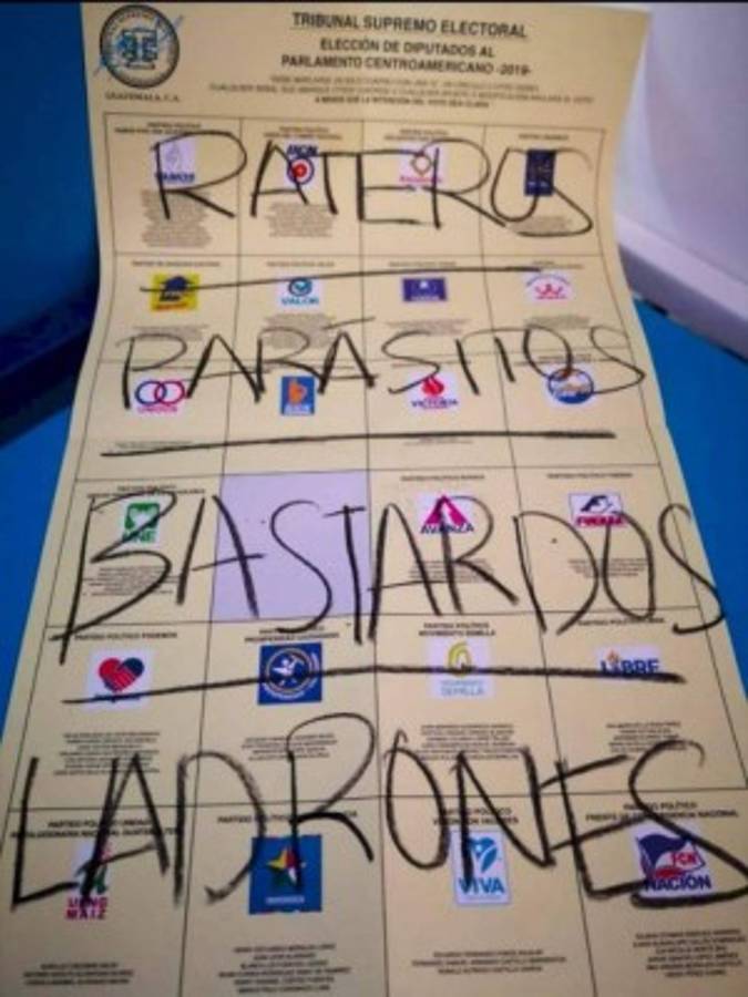 Los virales mensajes que escribieron los guatemaltecos en las boletas de votación