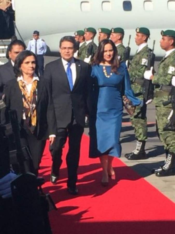 Así fue recibida en México la pareja presidencial de Honduras.