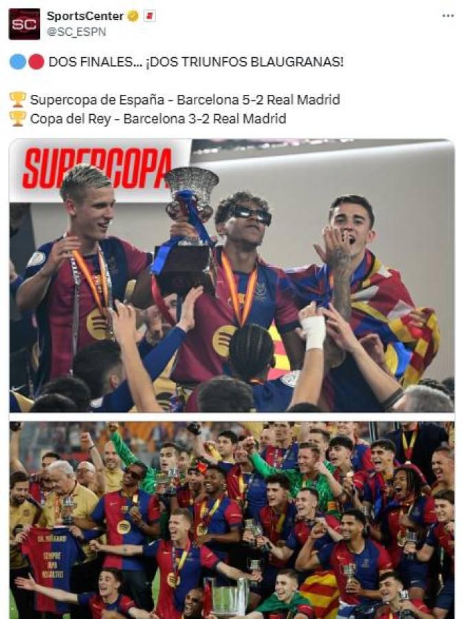 Así reaccionaron periodistas tras título de Barcelona en Copa del Rey sobre Real Madrid Así reaccionaron periodistas tras título de Barcelona en Copa del Rey sobre Real Madrid
