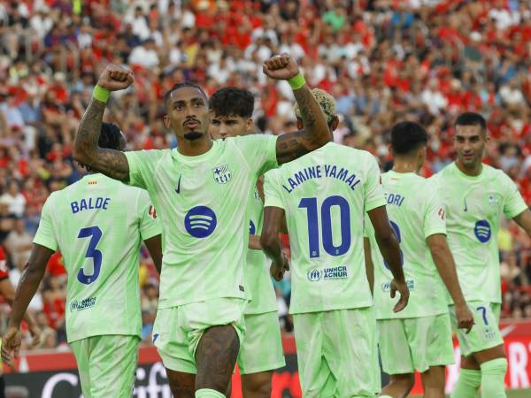 Raphinha anotó el primer gol del campeonato para el Barcelona y fue ante el Mallorca.