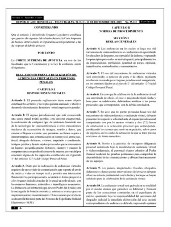 Hasta extraditables y corruptos podrán tener juicios virtuales en Honduras