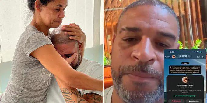 Estafan a madre de Adriano y el ex delantero estalla y lanza amenaza: Vas a ver al diablo