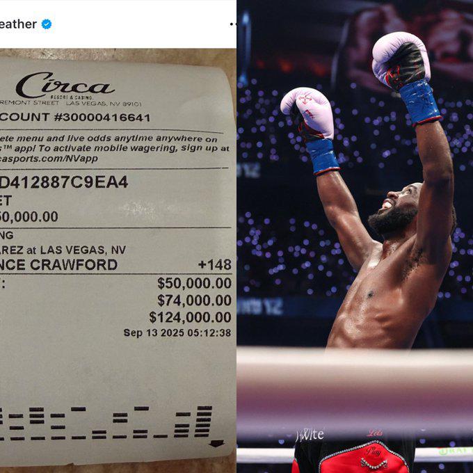 Mayweather ganó miles de dólares por apostar a favor de Crawford ante Canelo Álvarez