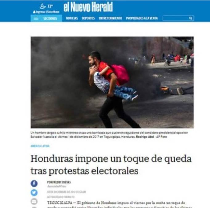 FOTOS: Así habló la prensa internacional sobre el toque de queda en Honduras