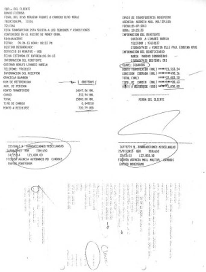 Cheques y giros presentarán contra exchofer de Zelaya